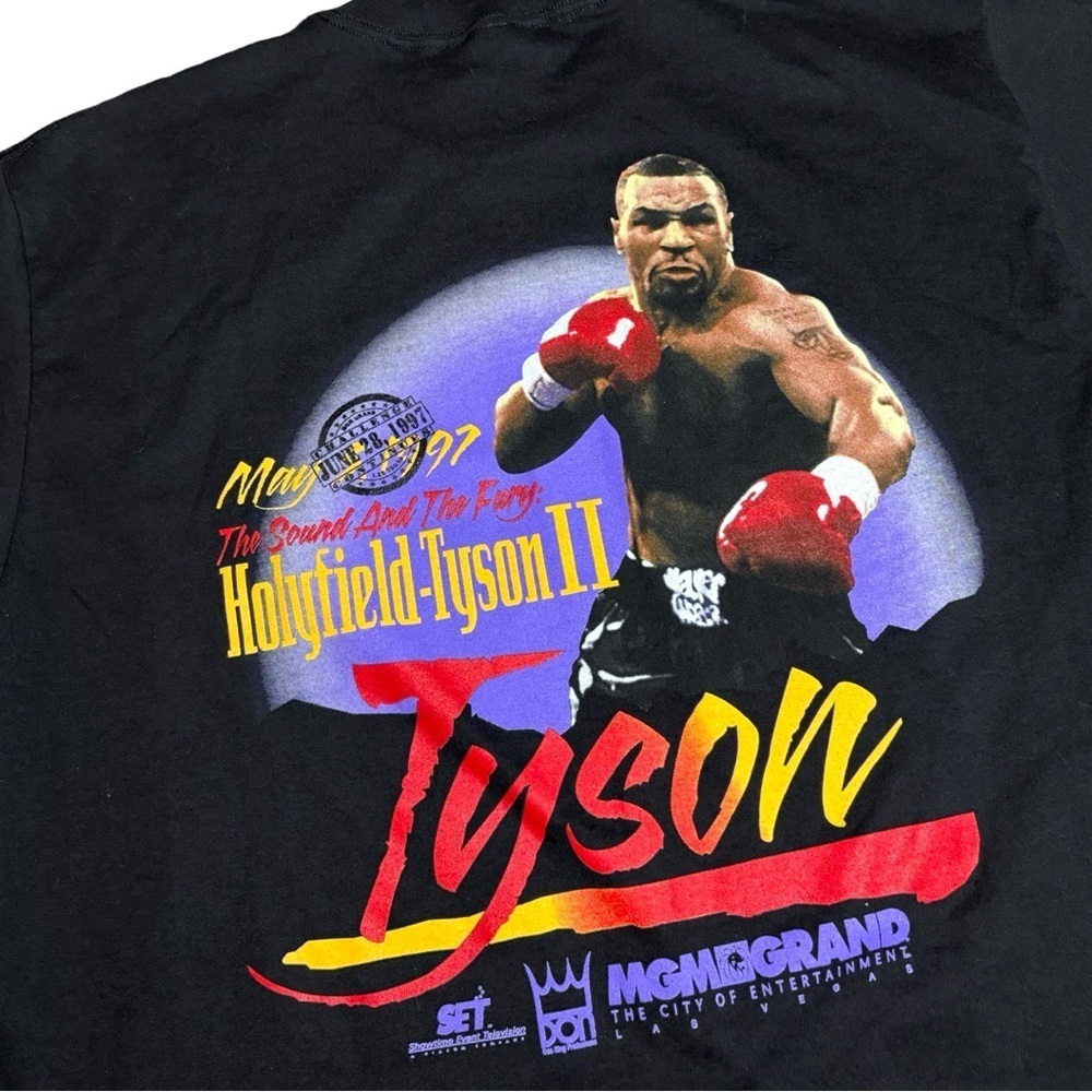 Rare Vintage 1997 Mike Tyson vs Holyfield Fight Promo Shirt - Picture 4 of 6